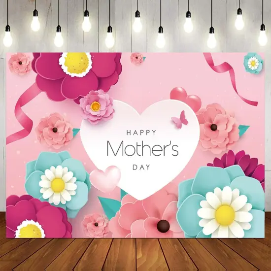 8x6ft Happy Mother's Day Photography Backdrops {1}