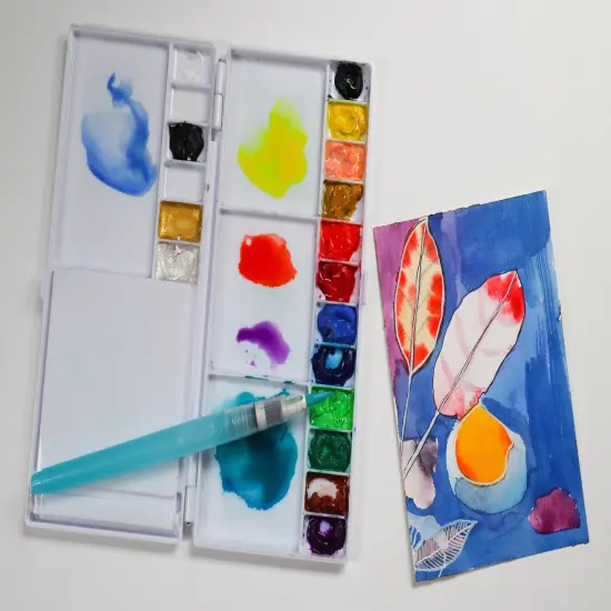 Yasutomo Folding Watercolor Palette-8 1/4" X 3 3/4" {6}