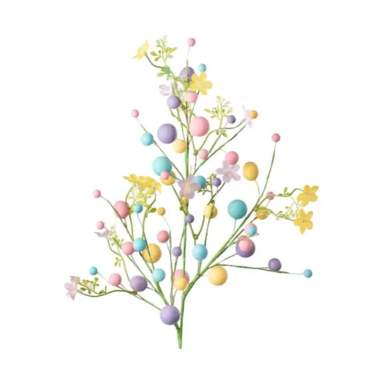 26" Egg, Berry & Flower Spray: Pastel Mix {3}