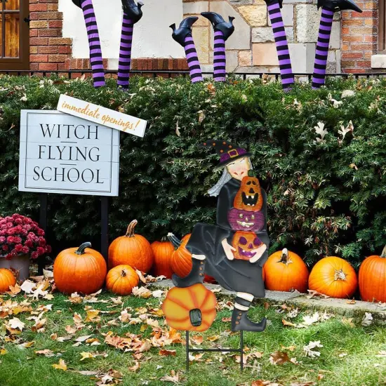 Halloween Decorations Outdoor, Metal Decorative Garden Stakes (Witch) {5}