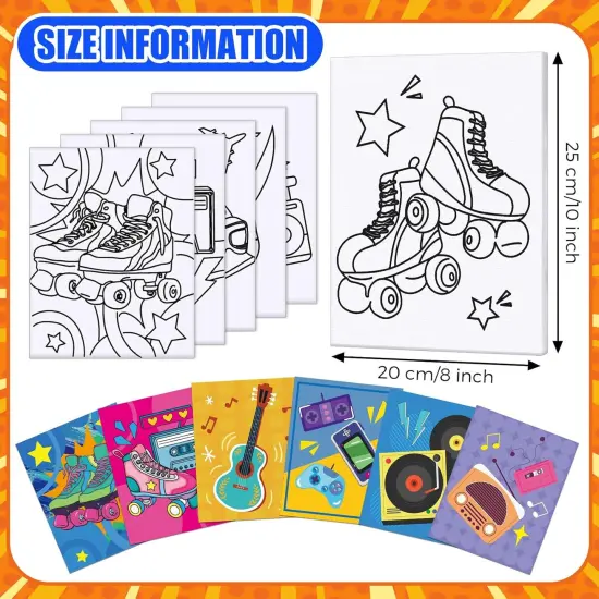 15 Set Pre Drawn Painting Canvas Kit for Adults {2}