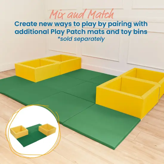 Play Patch Activity Mat Squares, Modular Playmat, 4-Pack Green {5}