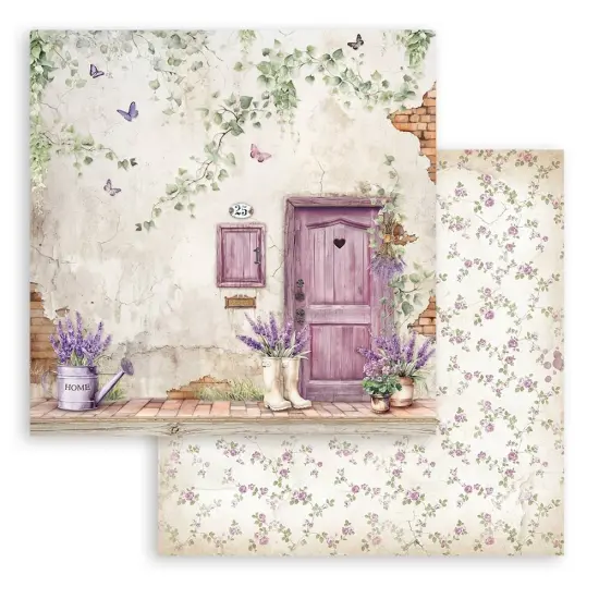 Stamperia Double-Sided Paper Pad 12"X12" 10/Pkg-Lavender, 10 Designs/1 Each {6}
