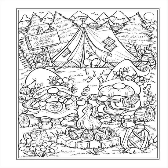 Creative Haven: Gnome Sweet Gnome Coloring Book-Softcover {5}