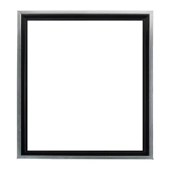 Creative Mark Illusions Floater Canvas Frame, Black and Silver, 3/4 in - Pack of 6, Ideal for Galleries, Artists & Professionals, Frames for Canvas Paintings, Complete Hanging Hardware {3}