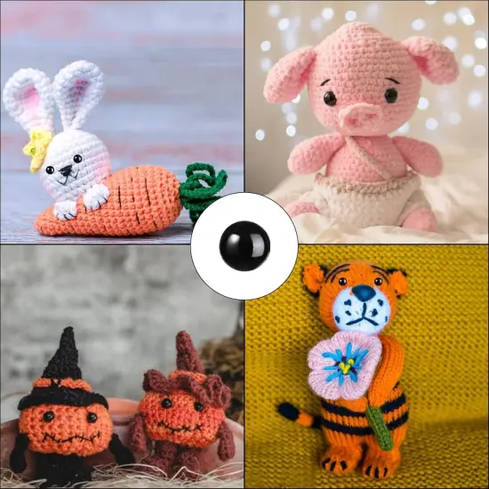 400pcs 16mm Safety Eyes for Amigurumi with Washers Plastic {3}