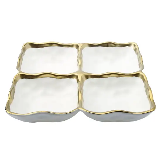 Porcelain Dip Tray with 4 Compartments {1}