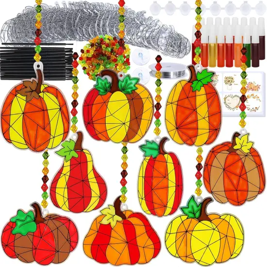 27 Sets Pumpkin Suncatchers DIY {5}