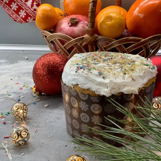 15oz Large Panettone Paper Mold Murals Silver - 12pcs, H 3.54&Prime;x5.11&Prime; W (9cm x13cm) Kulich Mold - Round Panettone Paper Baking Molds - Pans Paper Panettone - Easter Bread Baking Forms {4}