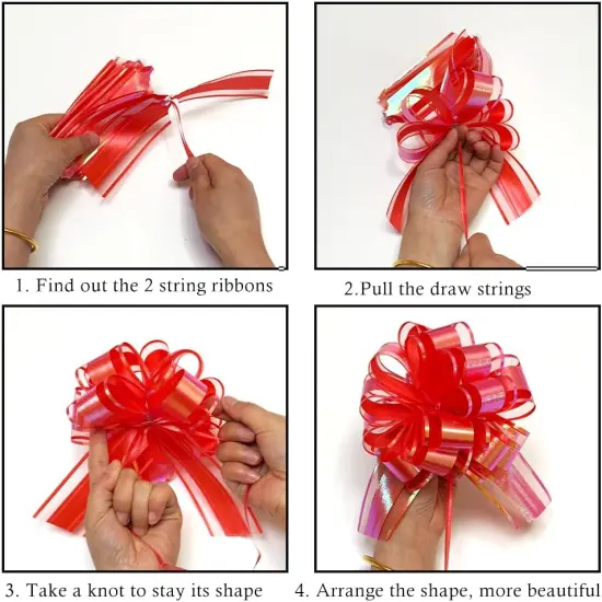 24 Pcs Rainbow Finish Bows for Gift Wrapping Set, 6 Inch Gift Bows, Party Decorations, DIY Crafts, Wedding Decorations,Party Supplies(Rainbow Multi-Color) {5}