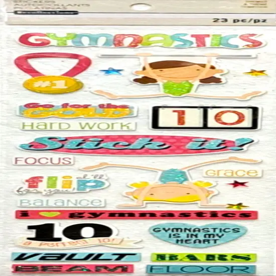 Recollections Gymnastics Dimensional Chipboard Stickers {1}