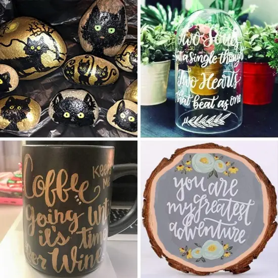 Permanent Paint Markers Pens - 3 Pack Black Oil Based Paint Pens, Medium Tip, Quick Drying and Waterproof Marker Pen for Metal {5}