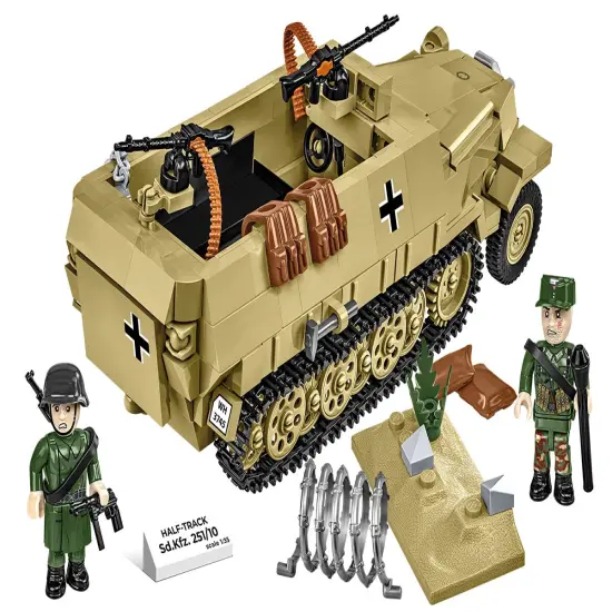 COBI Historical Collection WWII Half-Track Sd. Kfz. 251/10 Vehicle Building Set, 500 Pieces {3}