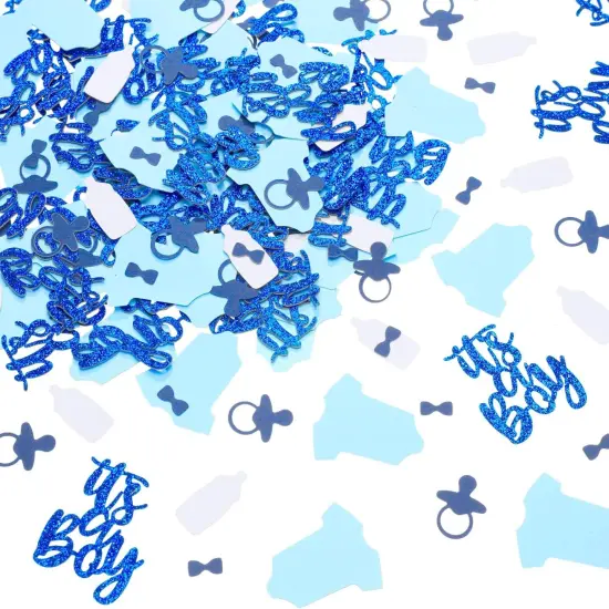 200 Pack Blue It's a Boy Confetti for Baby Shower Table Sequins Gender Reveal Party Supplies Baby Shower Party Decorations Supplies {1}