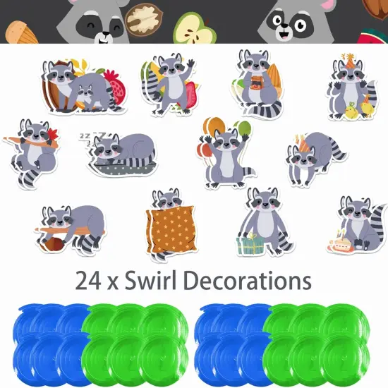 Streamers Raccoon Hanging Party Decorations {2}