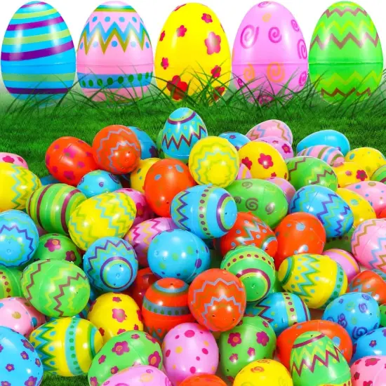 36PCS Plastic Easter Eggs Bulk, Fillable Painted Easter Egg Decoration, Easter Basket Stuffer for Easter Egg Hunt, Classroom Prize Supplies, Filling Treats and Party Favor {5}