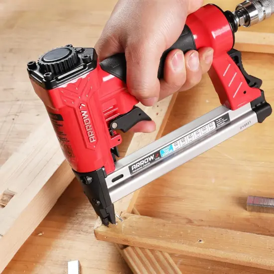 Staple Gun, Oil-Free Upholstery Stapler with 3750 Pieces T50 1/4", 3/8", 1/2" Staples, Adjustable Exhaust, for Woodworking, Professional and DIY Projects, PT50 {3}