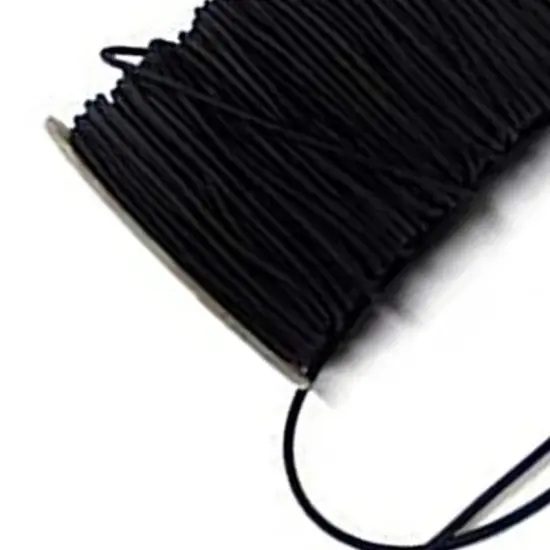 1/8 Inch (3mm) Round Elastic Cord Black White & More Colors Full Roll {6}