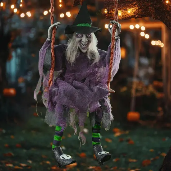 Swinging Witch 36" Halloween Decoration {4}