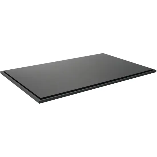 Plymor Black Acrylic Rectangular Display Base, 20.75" W x 12.75" D x 0.5" H {2}