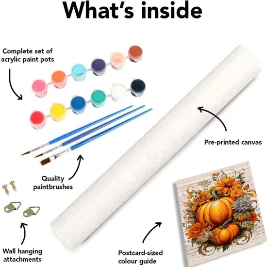 Paint by Numbers for Adults,Pumpkin Paint by Numbers Kits for Beginner,Autumn Paint by Number on Canvas for Holiday Home Wall Decor {5}