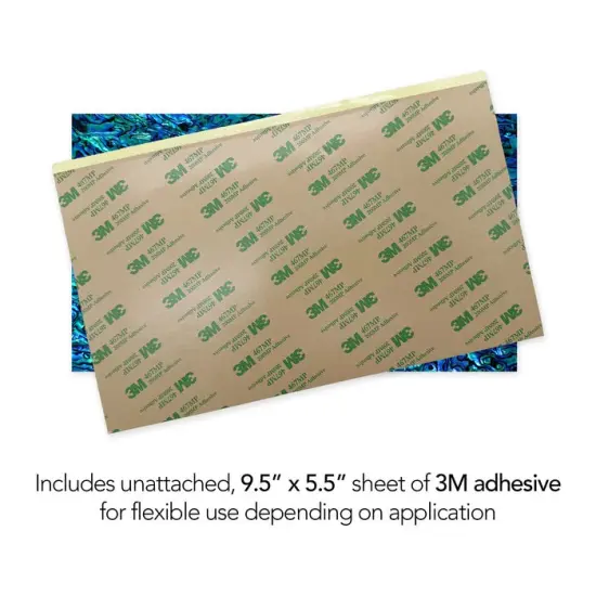 Shell Veneer, 5.5 x 9.5 inches | WMOP, BMOP, Abalone | Includes 3M Adhesive Sheet for Application, Great for Inlay Projects Blue Sapphire {3}