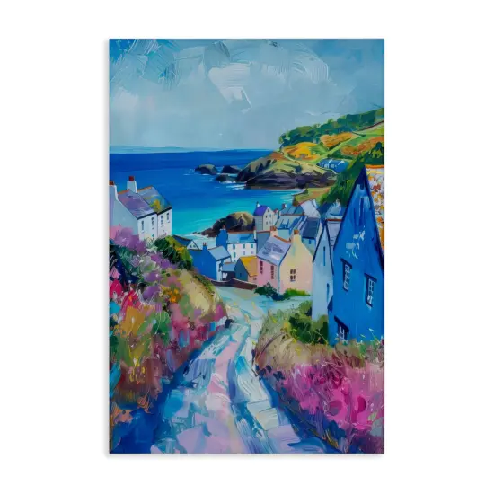 Stupell Industries Seaside Town Overlook Canvas Design by LSR Design Studio {1}