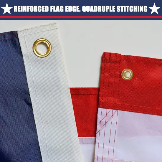 American Flag 2x3 Ft, Multipurpose Heavy Duty US Flag, 4 Brass Grommets, Embroidered Stars, Sewn Stripes, Outdoor Standard USA Flag, Bedroom, Room, Indoor Hanging American Flag For Wall {5}