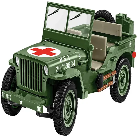 COBI Historical Collection WWII JEEP Willys MB, Medical 1:12 Scale Vehicle {2}