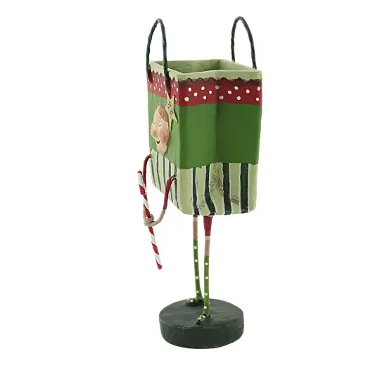 Lori Mitchell 7.0 Inch Davey's Gift Bag Christmas Figurine , Lightweight Christmas Decor Present Christmas Green {3}