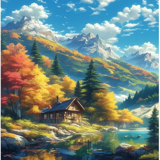 Mountain Paint by Numbers Kit for Adults Beginner Landscape Oil Painting Kit Adult Paint by Number Kits on Canvas DIY Painting for Beginners Art by Numbers for Gifts Home Wall Decor 16x20 Inch {2}