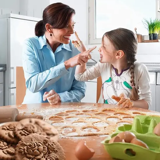 Wooden Cookie Molds, Wooden Cookie Stamps for Baking, Easter Eggs Gift, Springerle Cookie Molds {5}