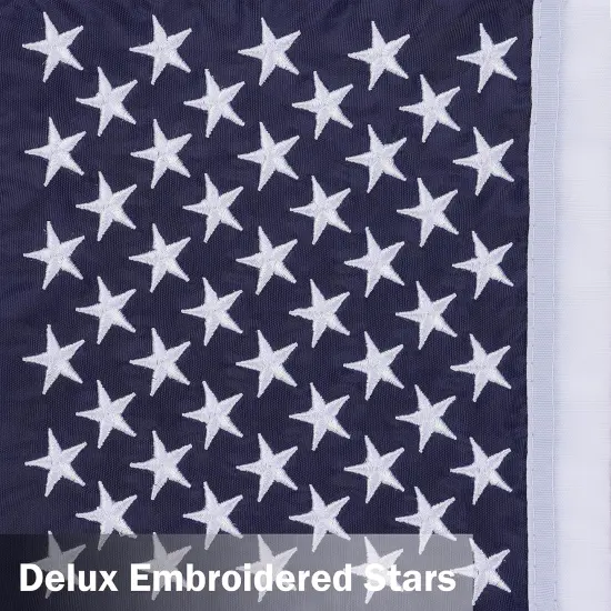 2 Pack American Flag Garden Flags Embroidered - 12''x18'', Deluxe Embroidered Stars and Sewn Stripes USA Garden Flags,Patriotic Decorative Yard Flags for Garden and Home, 210D Nylon {3}