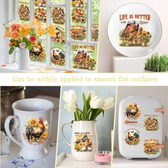 9 Sheets Farm Rub on Transfer Stickers {5}