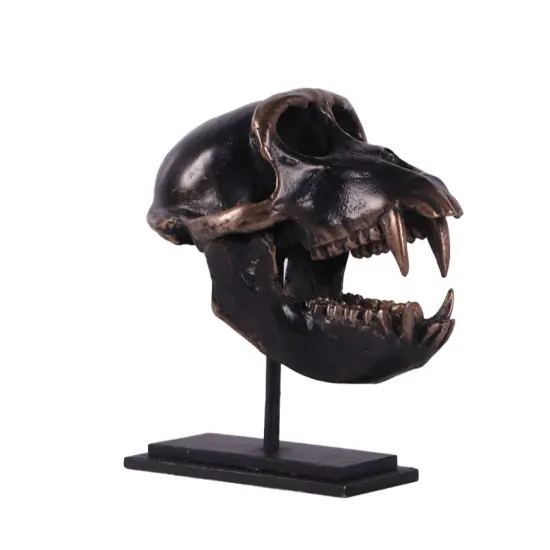 Monkey Macaque Skull Life Size Statue {1}
