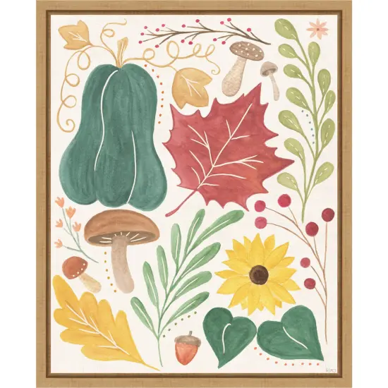 Mod Harvest II by Veronique Charron Framed Canvas Wall Art {1}