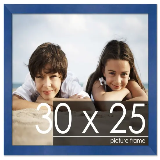 Classic Modern Blue Picture Frame - UV Acrylic, Backing Board, Hanging Hardware Included {1}