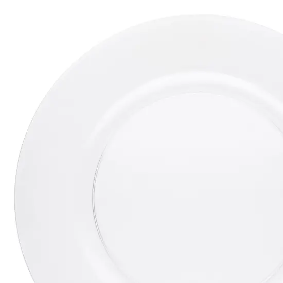 Clear Round Disposable Plastic Charger Plates - 13" (60 Plates) {1}
