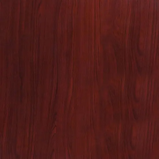 Emma and Oliver 36" Square High-Gloss Resin Table Top with 2" Thick Drop-Lip Mahogany {2}