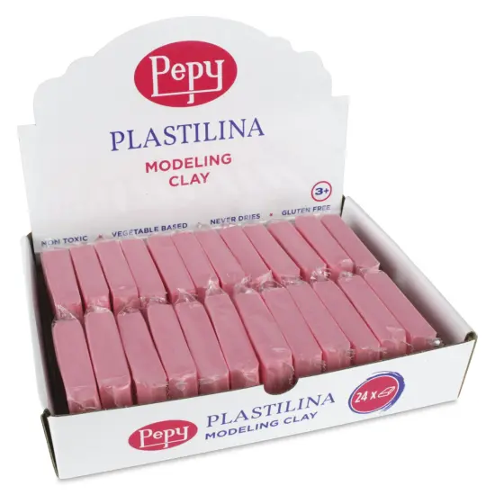 Pepy Plastilina Modeling Clay - Pink, 1.4 oz, Pkg of 24 {1}