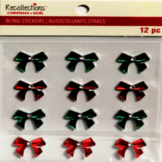 Recollections Christmas Bows Bling Stickers {1}