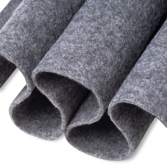 FabricLA Craft Felt Fabric - 18" X 18" Inch Wide & 1.6mm Thick Felt Fabric - Charcoal 456 - Use This Soft Felt for Crafts - Felt Material Pack {1}