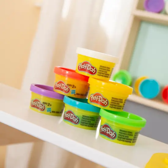 Play-Doh: Sustainable Playset - (6) 1oz Colorful Play-Doh Containers, Water-Resistant Apron, 3pc Wooden Tools, Mold & Shape Clay Set, Kids Ages 3+ {6}