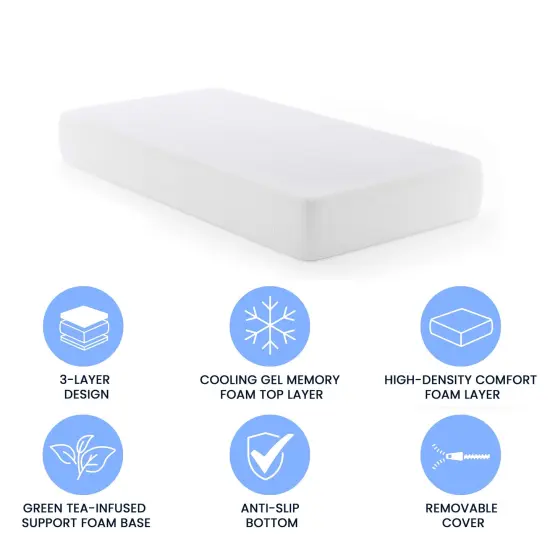 Emma and Oliver Nimbus 3-Layer Memory Foam Mattress in a Box with Green Tea Infusion, Cooling Gel, CertiPUR-US Certified Foam and Washable Cover {4}