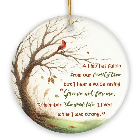 A Life Well-Lived Memorial Tree Ornament, Cherished Family Christmas Keepsake {7}