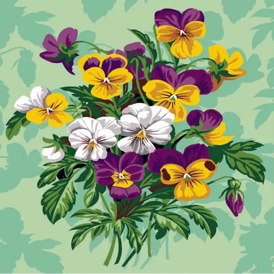 Needlepoint canvas for halfstitch without yarn Thoughts SE926.232 Seg De Paris Printed Tapestry Canvas {1}