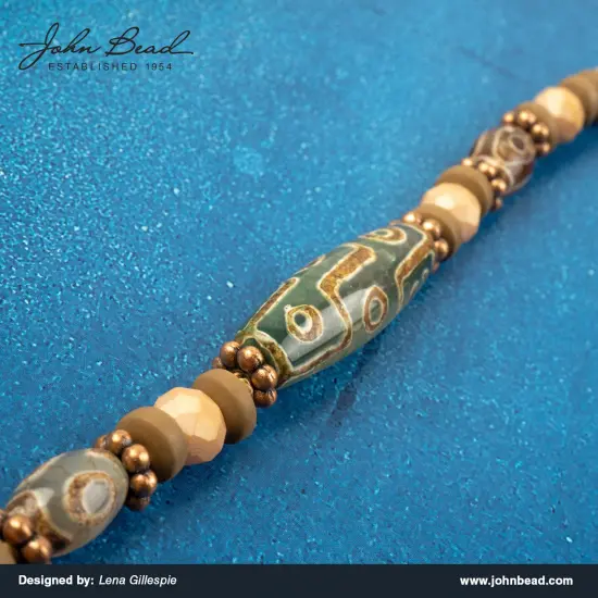 Crystal Lane DIY 7" Designer Glass Focal Bead Mix Strand Naturals Mix {3}