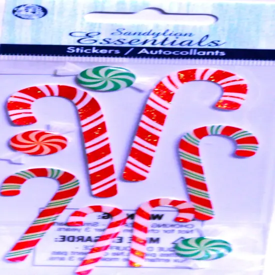 Sandylion Essentials Just Candy Canes Epoxy Dimensional Stickers {1}