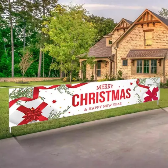 Kitcheniva Merry Christmas Banner Sign Outdoor Decoration 6FT {1}