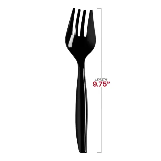 Black Disposable Plastic Serving Forks (150 Forks) {3}